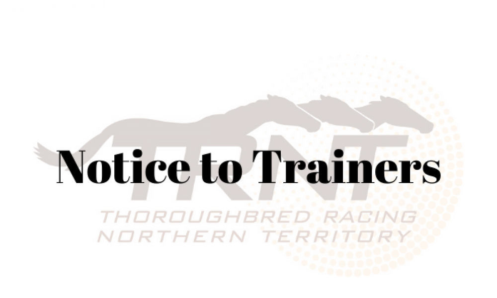 Article image for Notice to Trainers